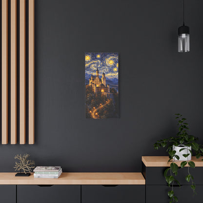 Neuschwanstein Castle Under a Starry Sky – Van Gogh Inspired canvas wall art, product image 32 of 56