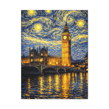 Big Ben Beneath a Starry Sky – Van Gogh Inspired Canvas Print in Van Gogh style canvas art, product image 8 of 64