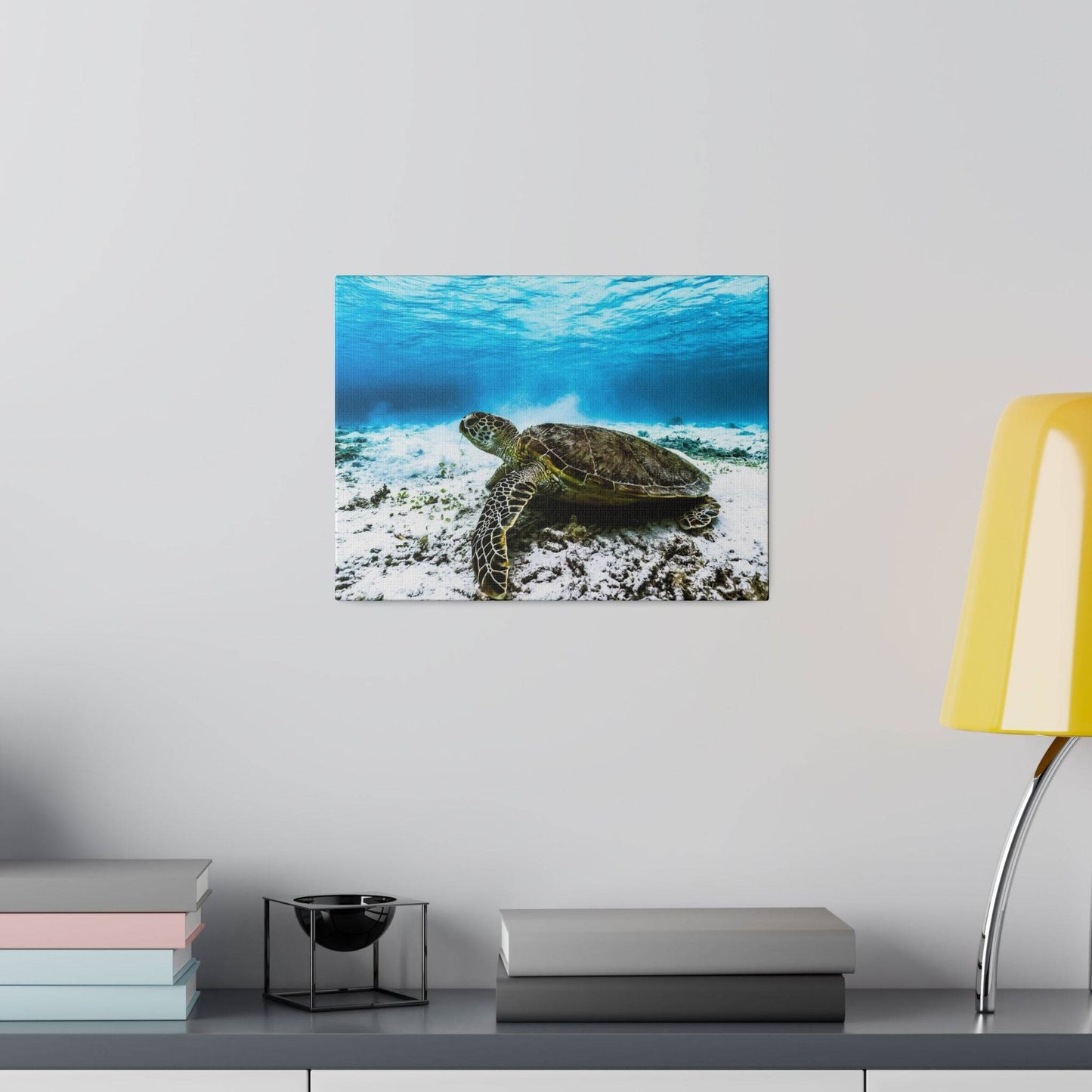 Reef Guardian: Sea Turtle Underwater Canvas Art