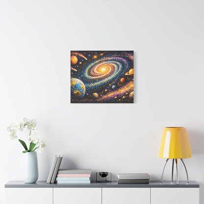 Galaxy Spiral Matte Canvas Wall Art — Colorful Space Planets Decor Canvas image 47