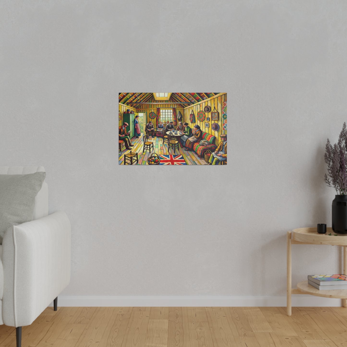 British Tranquillity: Indoor Scene Canvas Print Style Of Paul Gauguin