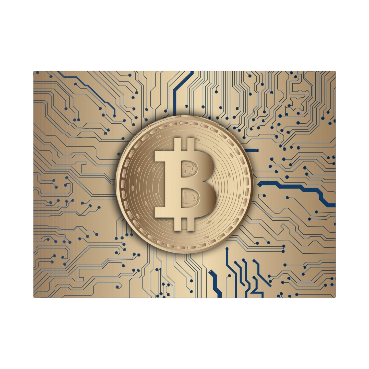 Bitcoin Circuitry Art Print - Modern Wall Décor for Tech Enthusiasts