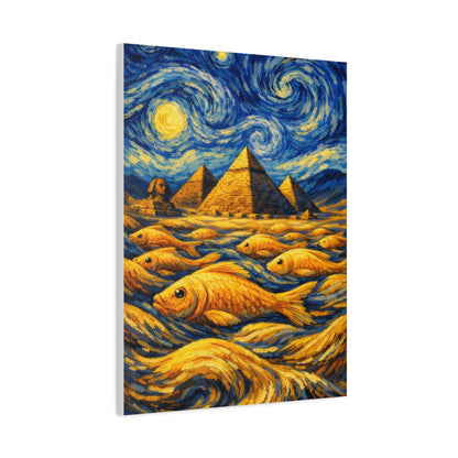 Golden Currents Over Giza – Van Gogh Inspired canvas wall art, product image 44 of 52