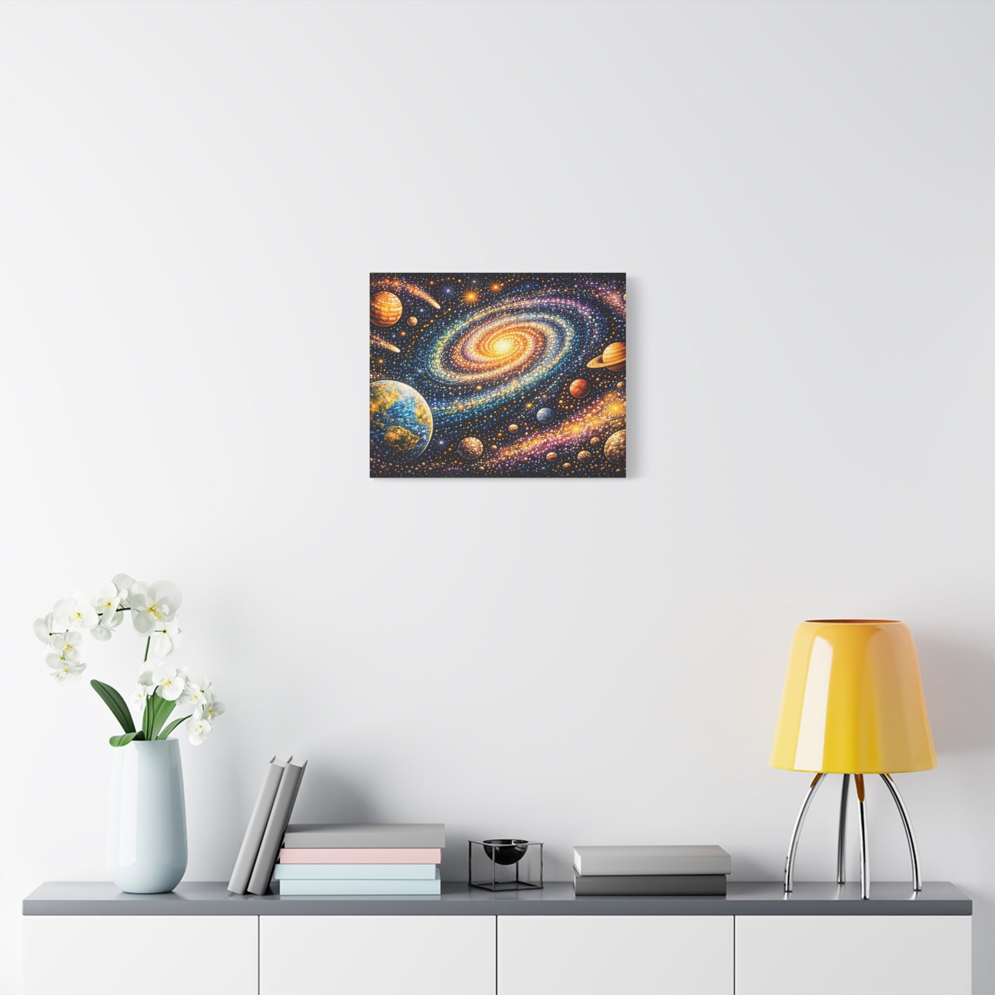 Galaxy Spiral Matte Canvas Wall Art — Colorful Space Planets Decor Canvas image 38