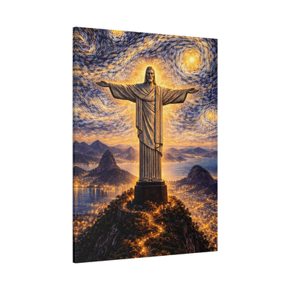 Christ the Redeemer Beneath a Starry Sky – Van Gogh Inspired canvas wall art, product image 62 of 64