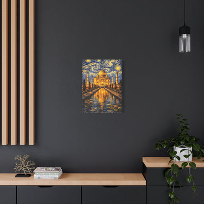 The Taj Mahal in a Starry Dream – Van Gogh Inspired Canvas Print in Van Gogh style canvas art, product image 39 of 60