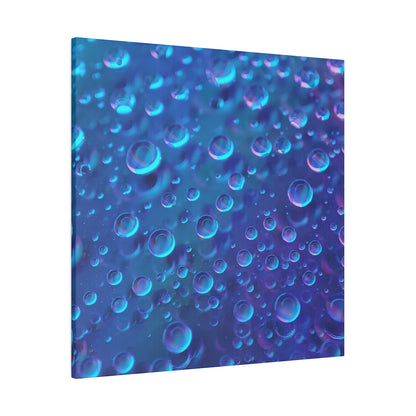 Abstract close-up of blue and purple bubbles in a liquid background.