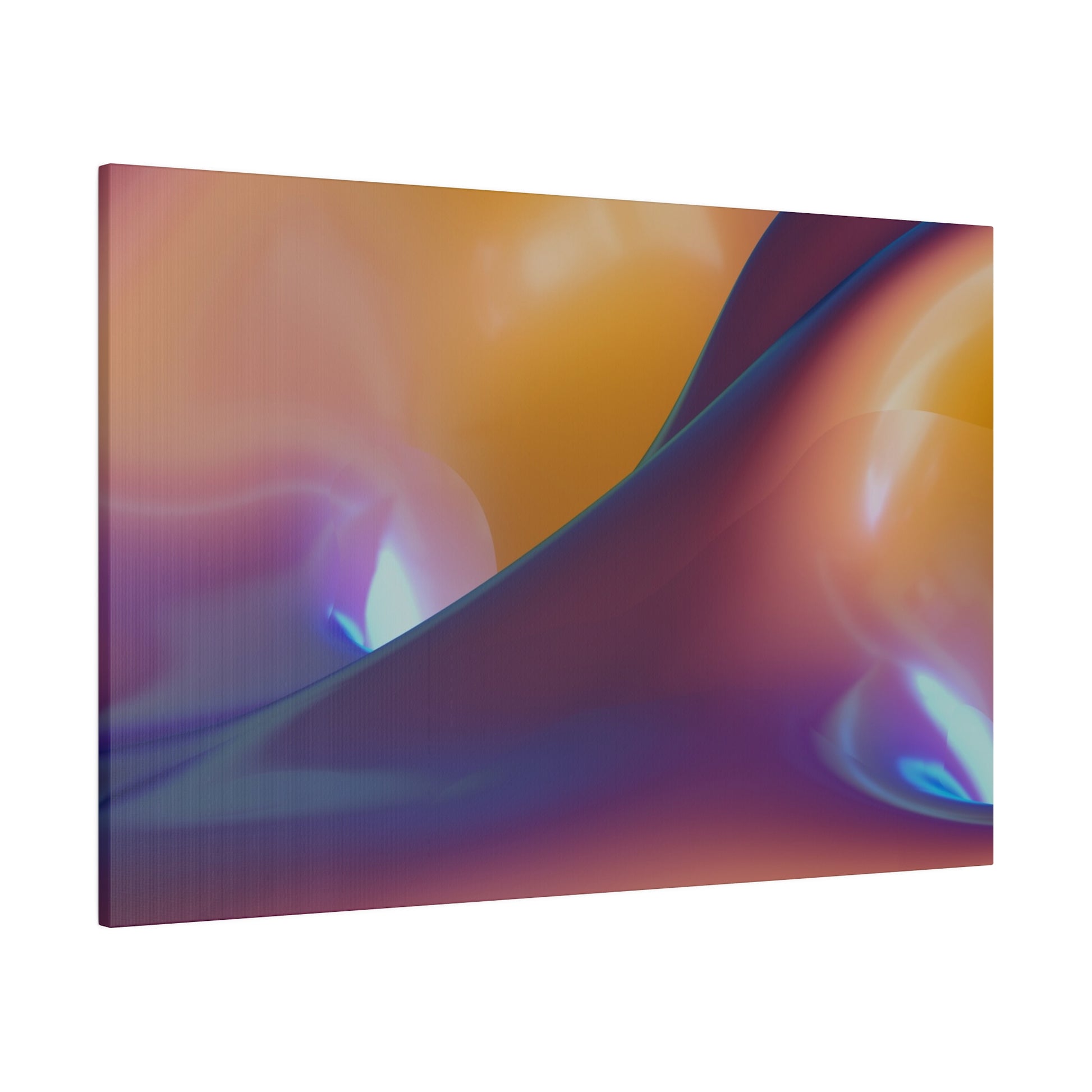 Abstract fluid-art canvas featuring swirling orange, purple, and blue gradients.