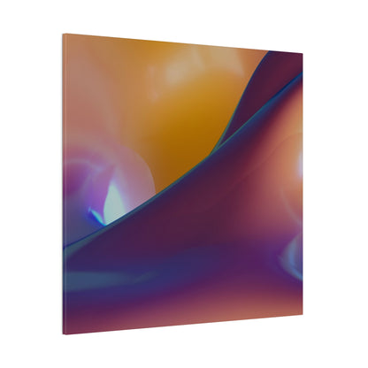 Abstract close-up of smooth, multicolored shapes in orange, purple, and blue gradients.