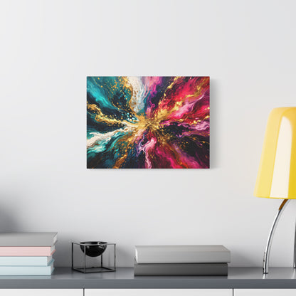 Abstract Fluid Art Canvas – Teal, Magenta & Gold Statement Wall Art, canvas wall art, gallery image 36 of 100