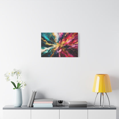 Abstract Fluid Art Canvas – Teal, Magenta & Gold Statement Wall Art, canvas wall art, gallery image 48 of 100