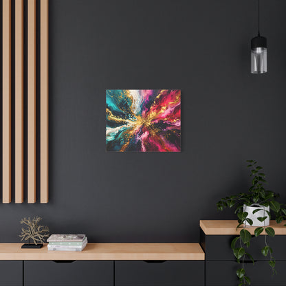 Abstract Fluid Art Canvas – Teal, Magenta & Gold Statement Wall Art, canvas wall art, gallery image 55 of 100