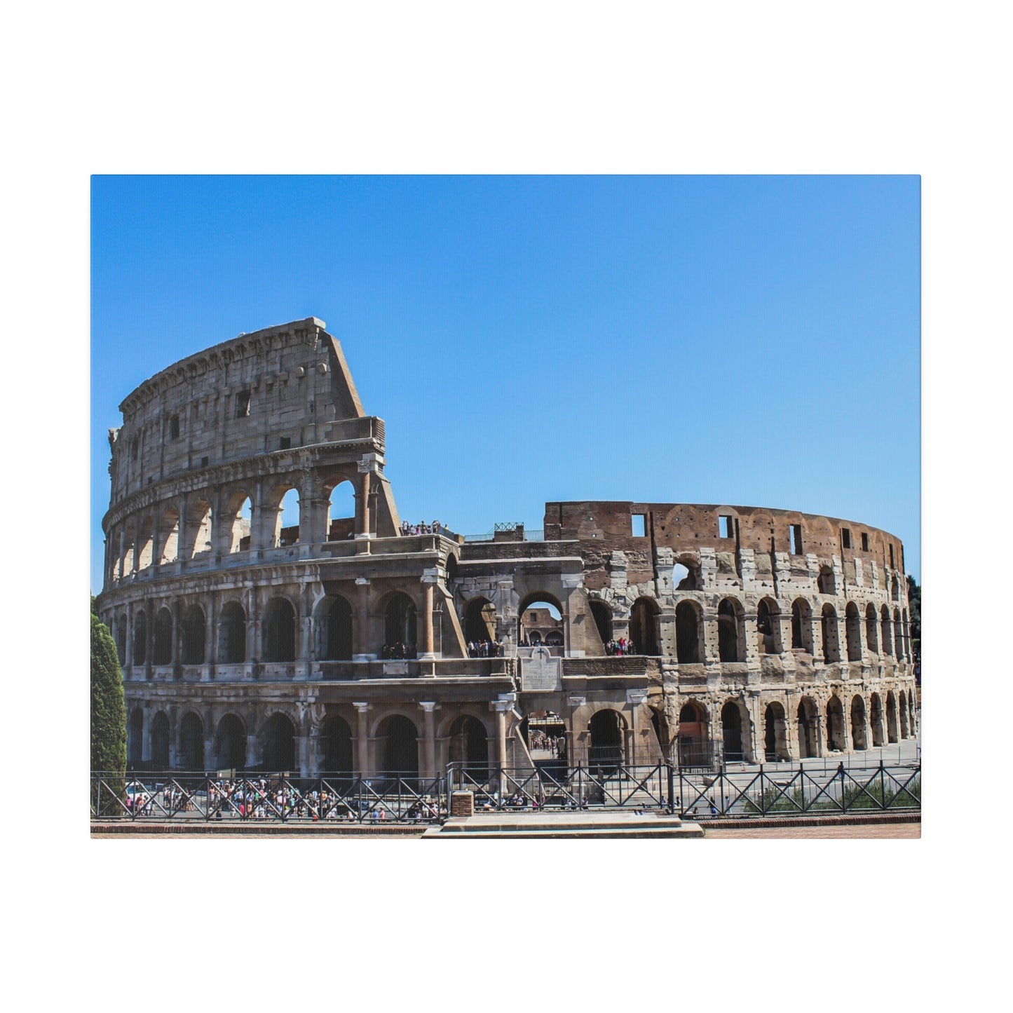 The Colosseum in Rome, Italy, a renowned tourist destination, known for its rich history and impressive architecture.