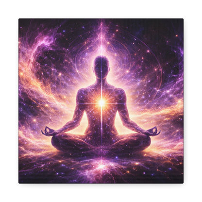 Cosmic Meditation Canvas – Spiritual Galaxy Energy Wall Art, canvas wall art, gallery image 2 of 40