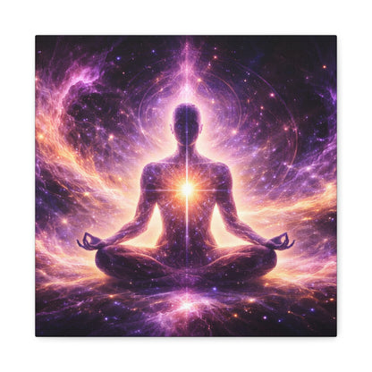 Cosmic Meditation Canvas – Spiritual Galaxy Energy Wall Art, canvas wall art, gallery image 4 of 40