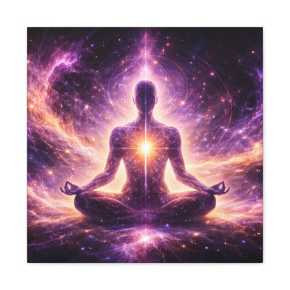 Cosmic Meditation Canvas – Spiritual Galaxy Energy Wall Art, canvas wall art, gallery image 6 of 40