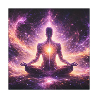 Cosmic Meditation Canvas – Spiritual Galaxy Energy Wall Art, canvas wall art, gallery image 10 of 40