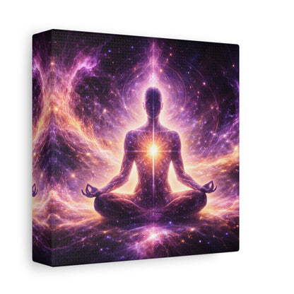 Cosmic Meditation Canvas – Spiritual Galaxy Energy Wall Art, canvas wall art, gallery image 11 of 40