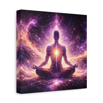 Cosmic Meditation Canvas – Spiritual Galaxy Energy Wall Art, canvas wall art, gallery image 14 of 40