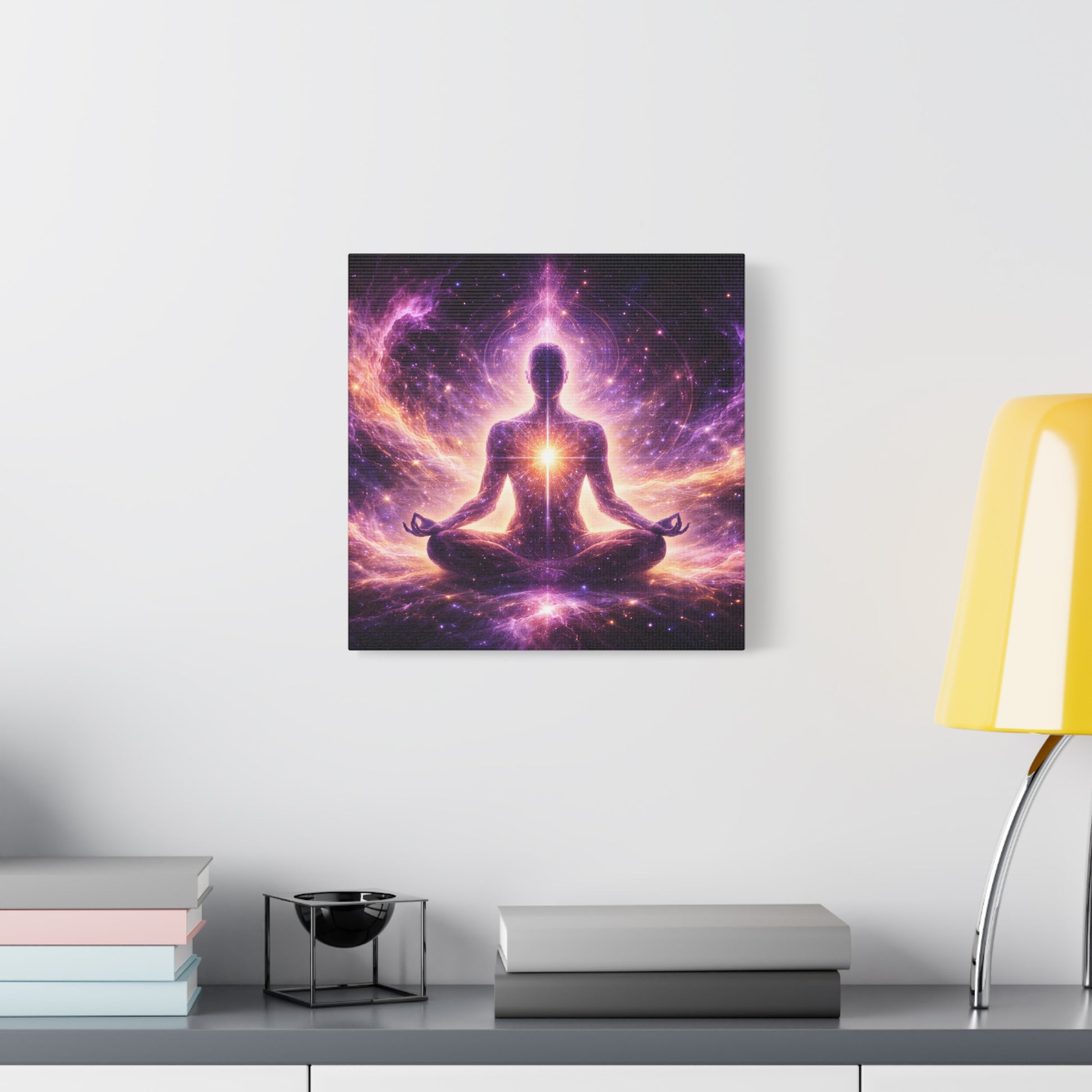 Cosmic Meditation Canvas – Spiritual Galaxy Energy Wall Art, canvas wall art, gallery image 21 of 40