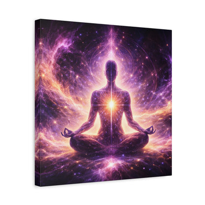 Cosmic Meditation Canvas – Spiritual Galaxy Energy Wall Art, canvas wall art, gallery image 23 of 40