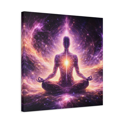 Cosmic Meditation Canvas – Spiritual Galaxy Energy Wall Art, canvas wall art, gallery image 26 of 40