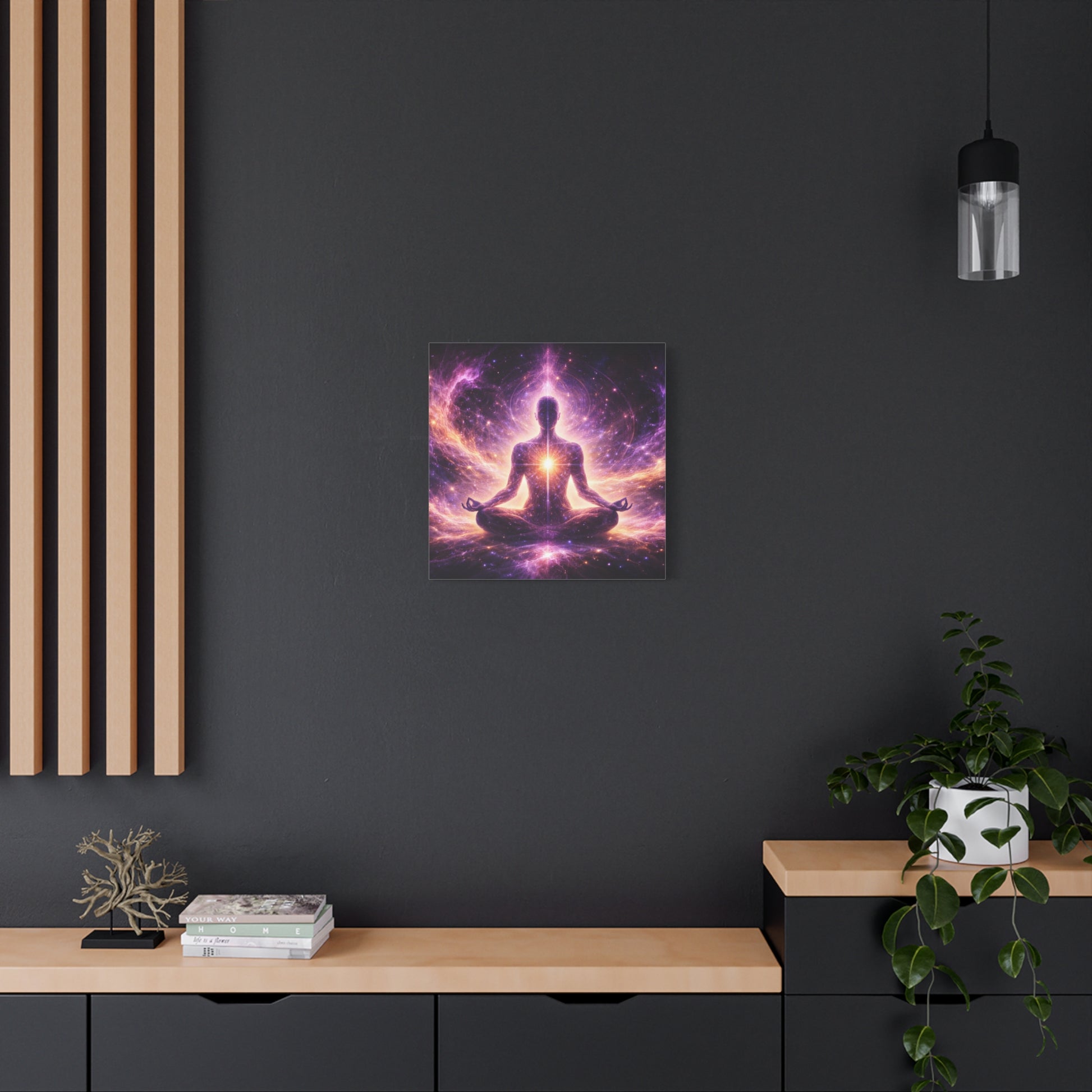 Cosmic Meditation Canvas – Spiritual Galaxy Energy Wall Art, canvas wall art, gallery image 28 of 40