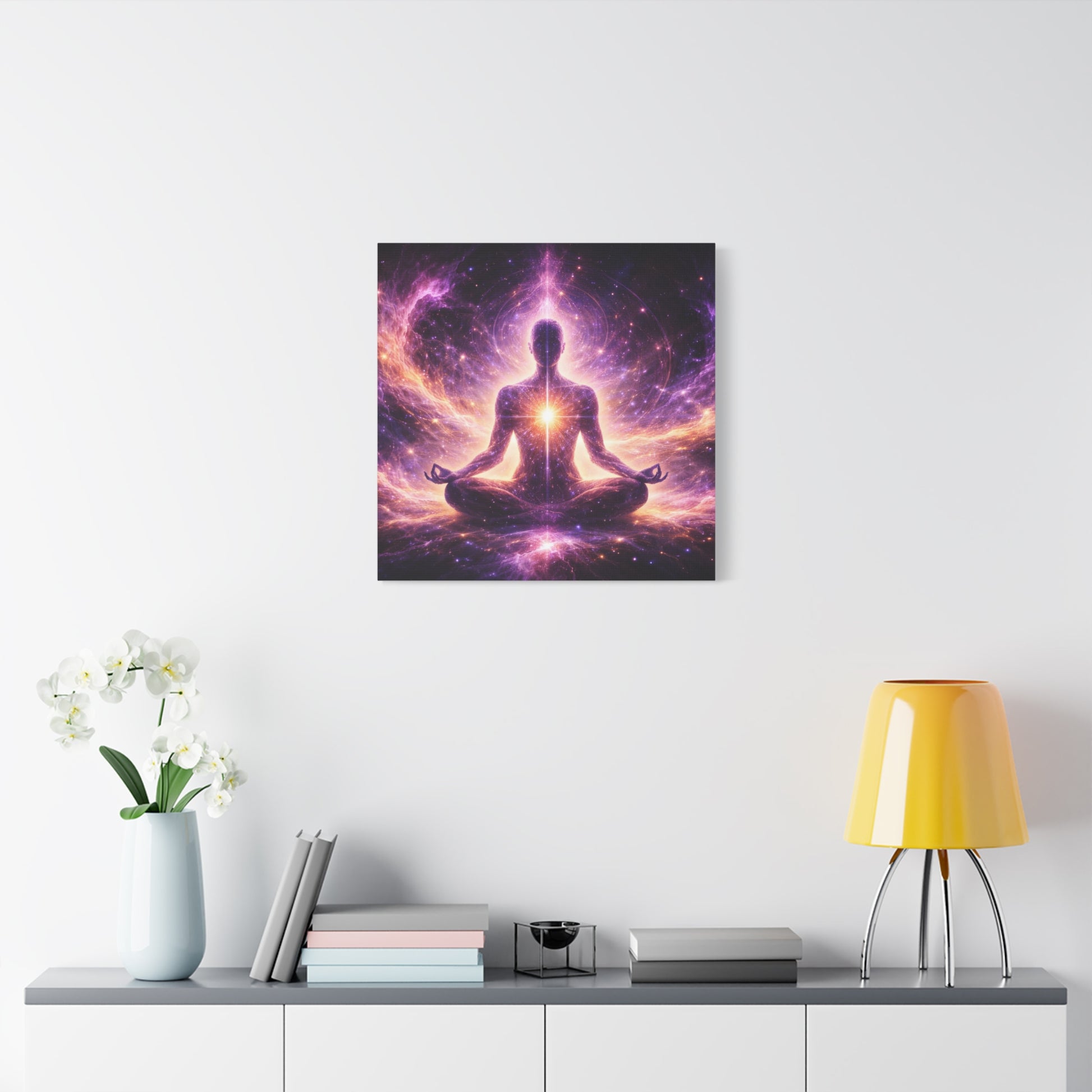 Cosmic Meditation Canvas – Spiritual Galaxy Energy Wall Art, canvas wall art, gallery image 30 of 40