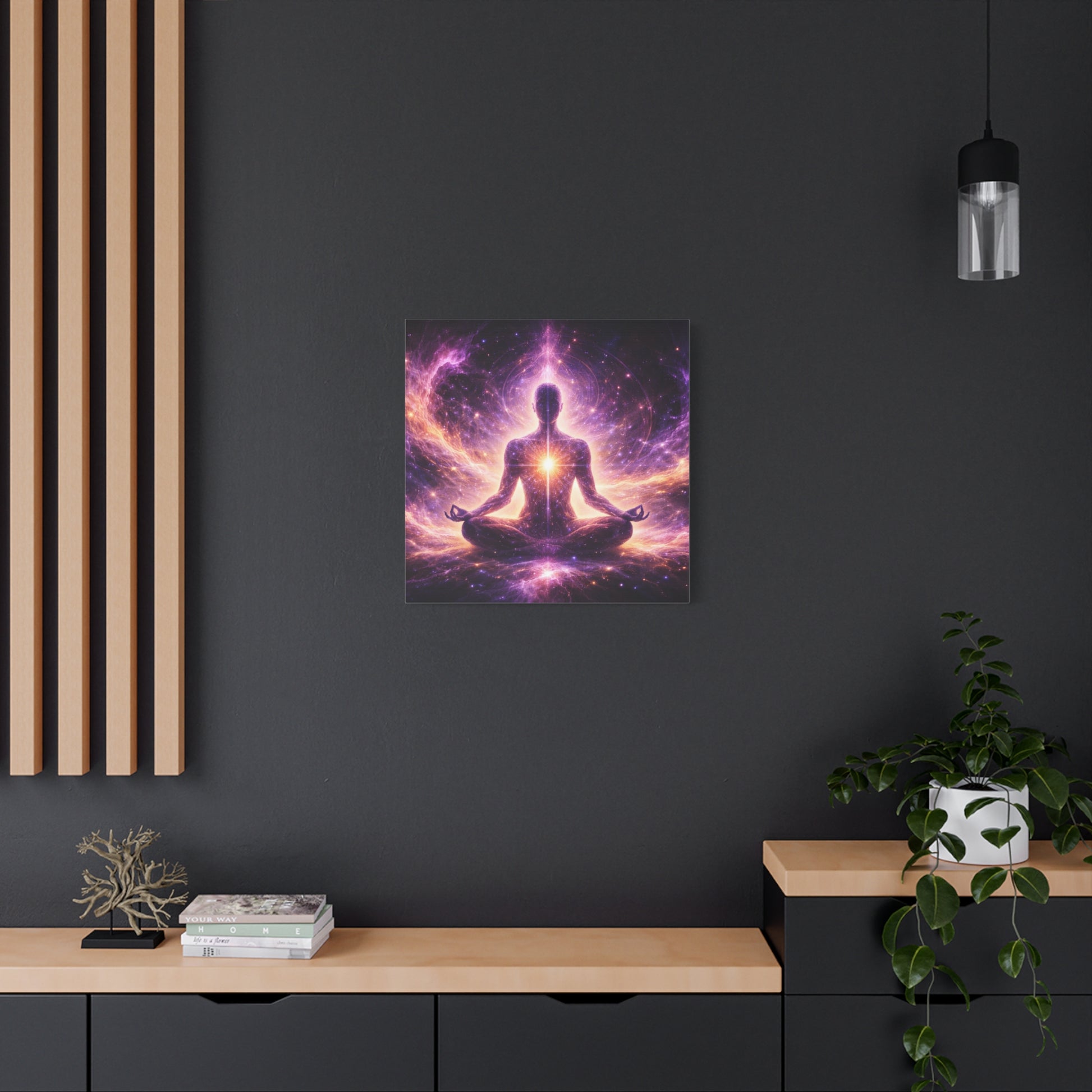 Cosmic Meditation Canvas – Spiritual Galaxy Energy Wall Art, canvas wall art, gallery image 31 of 40