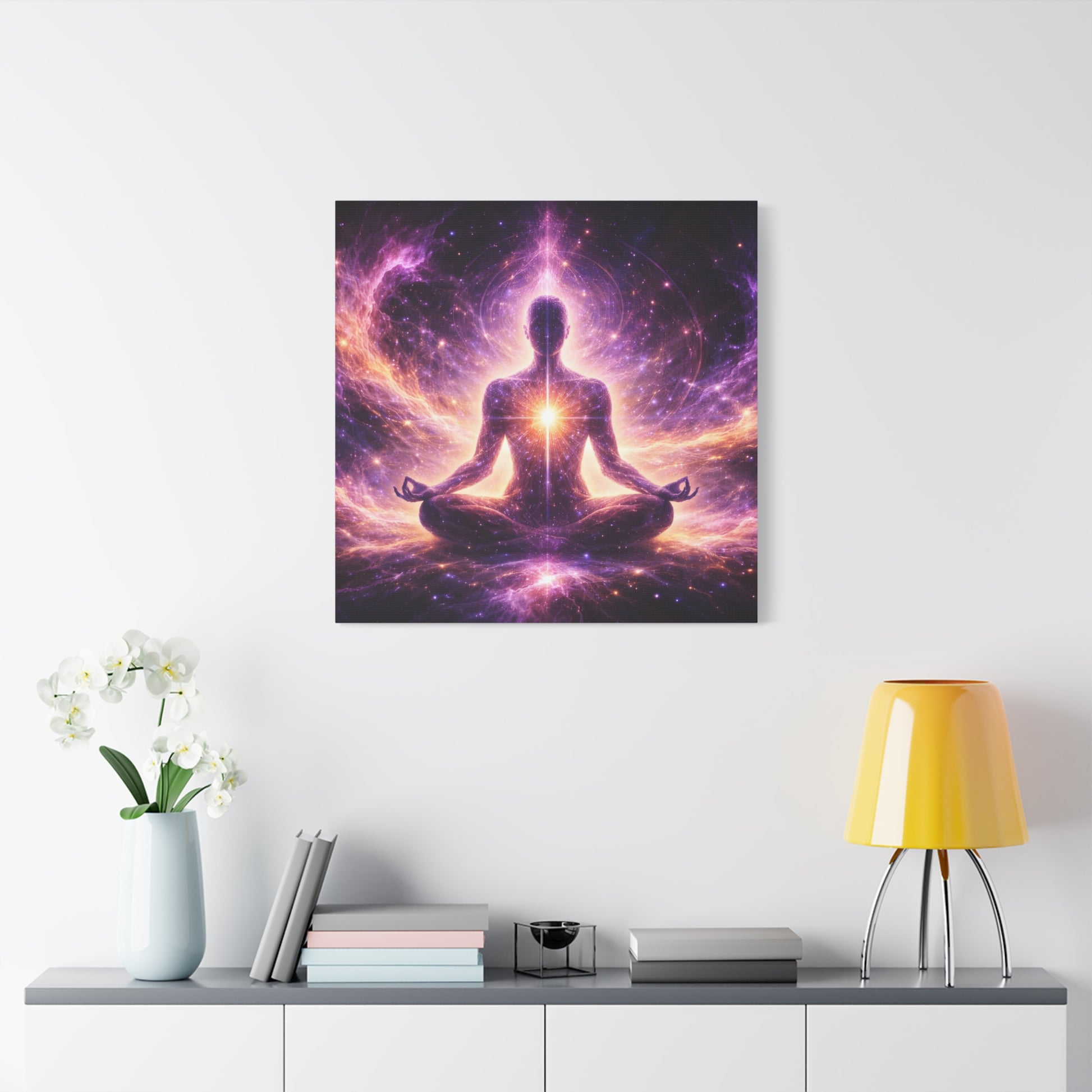 Cosmic Meditation Canvas – Spiritual Galaxy Energy Wall Art, canvas wall art, gallery image 33 of 40