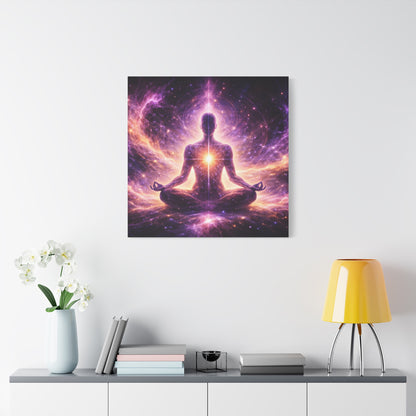 Cosmic Meditation Canvas – Spiritual Galaxy Energy Wall Art, canvas wall art, gallery image 33 of 40