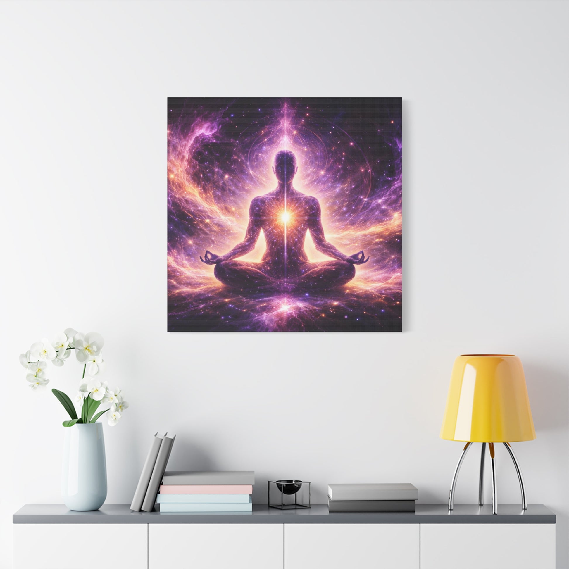 Cosmic Meditation Canvas – Spiritual Galaxy Energy Wall Art, canvas wall art, gallery image 36 of 40