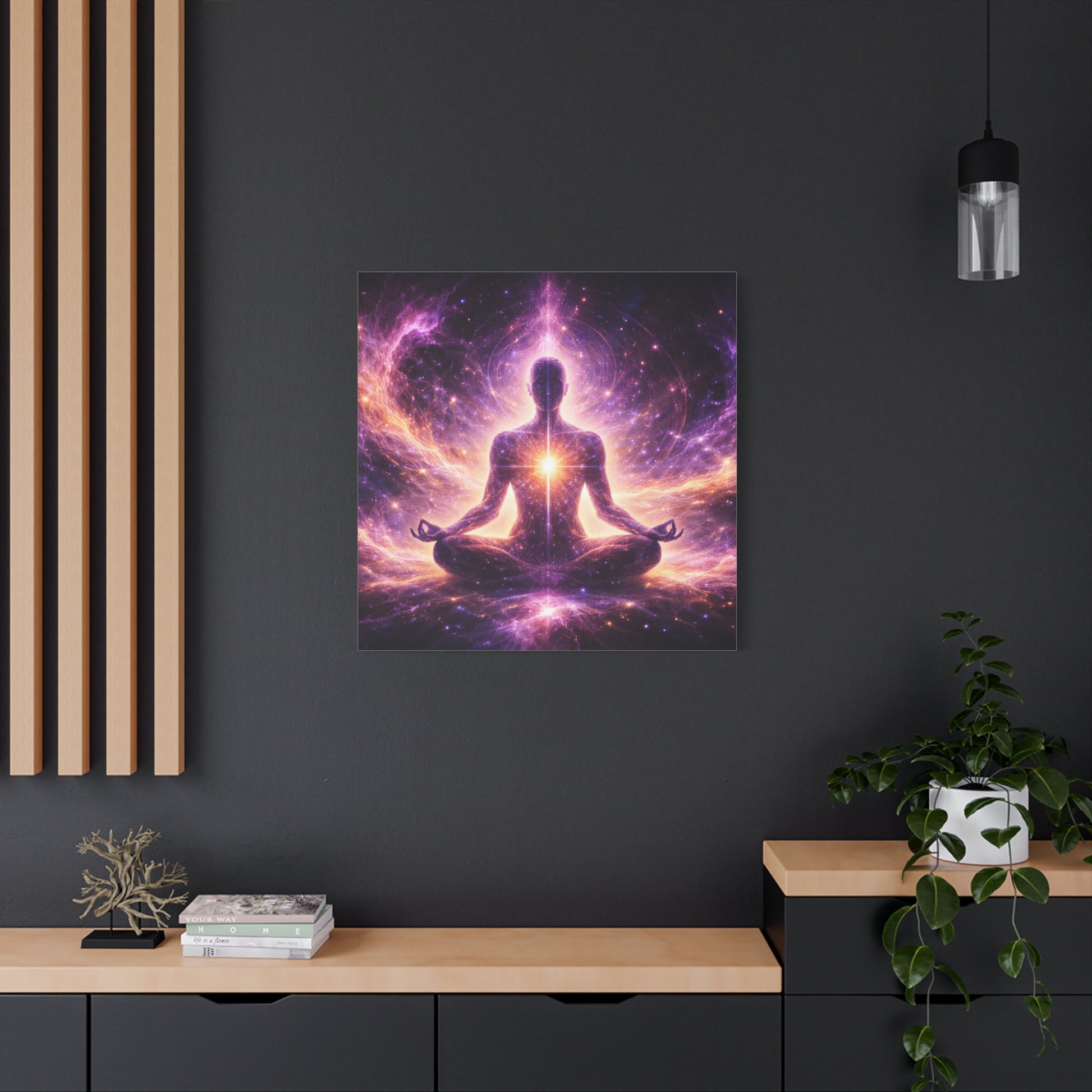 Cosmic Meditation Canvas – Spiritual Galaxy Energy Wall Art, canvas wall art, gallery image 37 of 40
