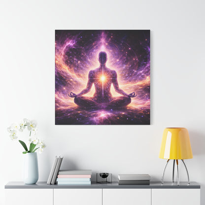 Cosmic Meditation Canvas – Spiritual Galaxy Energy Wall Art, canvas wall art, gallery image 39 of 40