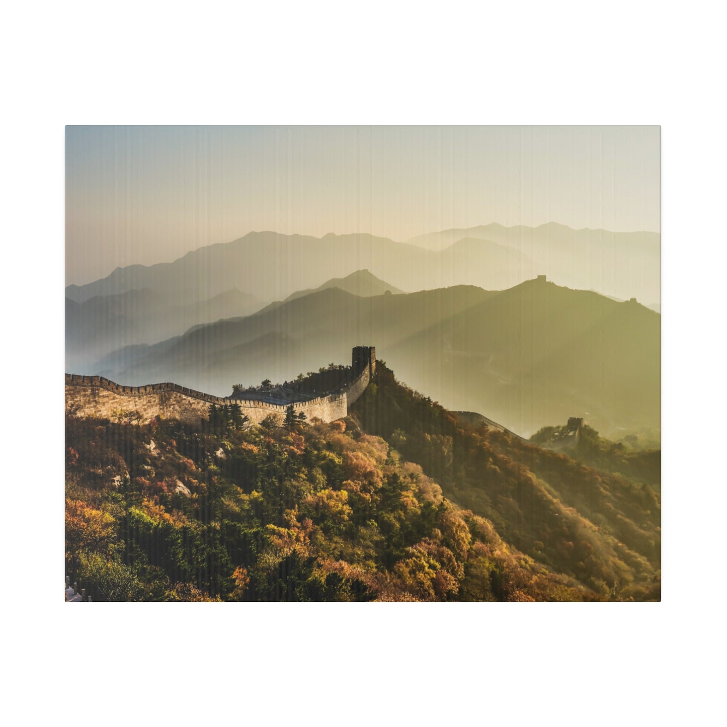 The majestic Great Wall of China, standing tall amidst the mountains, telling stories of ancient times.