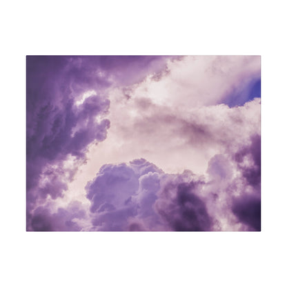 Square canvas print of a purple and lavender cloudy sky.