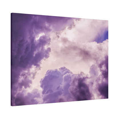 Square canvas print of purple and pink storm clouds filling the frame.