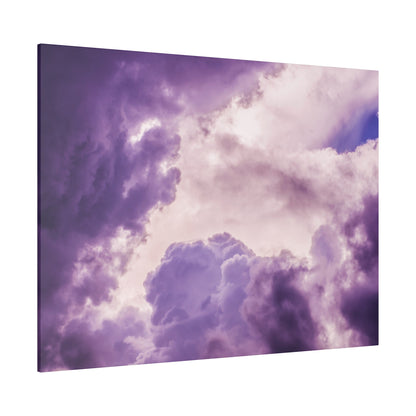 Square canvas print of purple and lavender clouds in a dramatic sky.