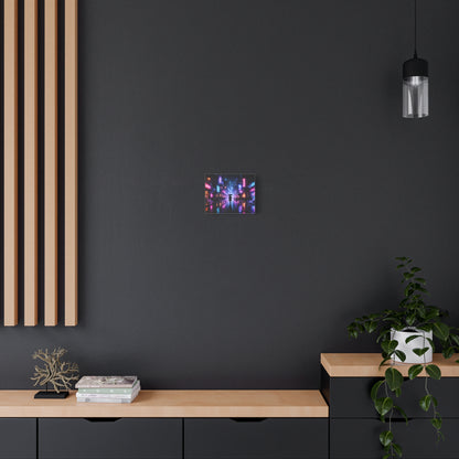 Neon Rain City Canvas Print – Futuristic Cyberpunk Wall Art, canvas wall art, gallery image 22 of 76