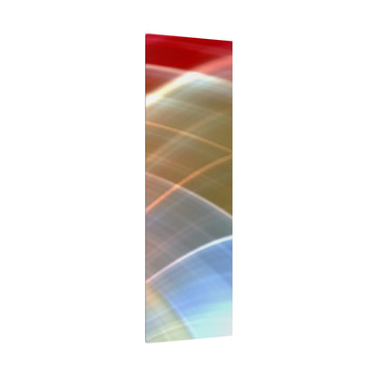 Tall rectangular art print with a multicolored gradient and diagonal light streaks.
