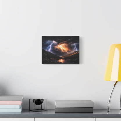 Storm Over the Mountains Canvas – Dramatic Lightning Landscape Wall Art, canvas wall art, gallery image 24 of 76