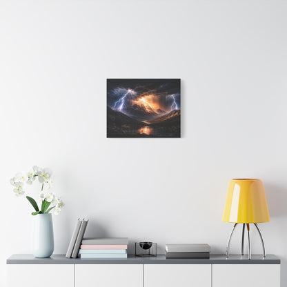 Storm Over the Mountains Canvas – Dramatic Lightning Landscape Wall Art, canvas wall art, gallery image 36 of 76
