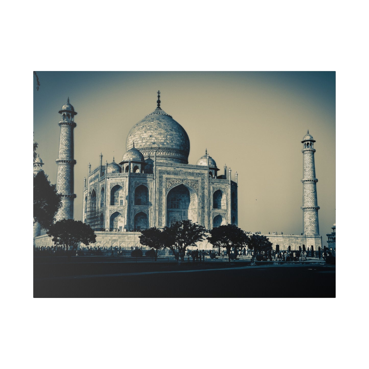 The Taj Mahal, a UNESCO World Heritage site, captured in a stunning photograph that emphasizes its grandeur and historical significance.